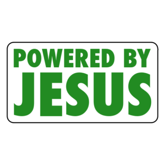 Powered By Jesus Sticker (Green)